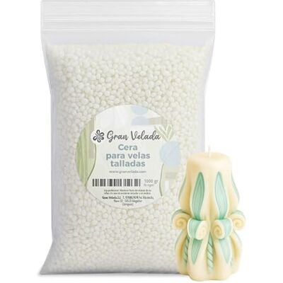 GRAN VELADA – Cera para Velas Talladas 1kg Cera Especial Maleable y Elástica de Bajo Punto de Fusión Ideal para Hacer Velas Talladas Caseras con Capas de Color GRAN VELADA – Cera para Velas Talladas 1kg Cera Especial Maleable y Elástica de Bajo Punto de Fusión Ideal para Hacer Velas Talladas Caseras con Capas de Color