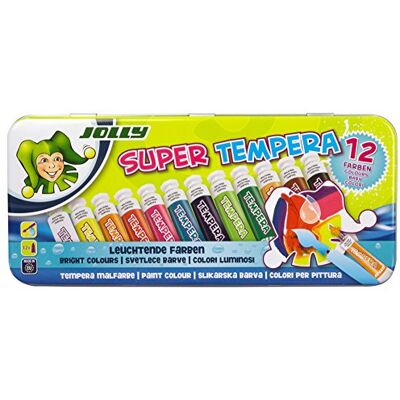 JOLLY Super Temperafarben - 12 Colores Brillantes JOLLY Super Temperafarben - 12 Colores Brillantes