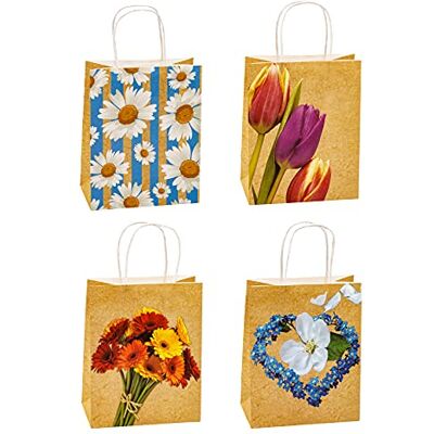 TSI 88012 Bolsas de papel kraft para regalo (12 unidades, tamaño mediano, 23 x 18 x 10 cm) TSI 88012 Bolsas de papel kraft para regalo (12 unidades, tamaño mediano, 23 x 18 x 10 cm)