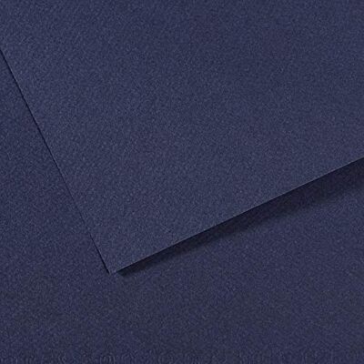 Canson Mi-Teintes Papel de Color de Pulpa Teñida, 160 g/m2, Azul (Indigo Blue 140), 21x29,15, Pack de 25 Canson Mi-Teintes Papel de Color de Pulpa Teñida, 160 g/m2, Azul (Indigo Blue 140), 21x29,15, Pack de 25