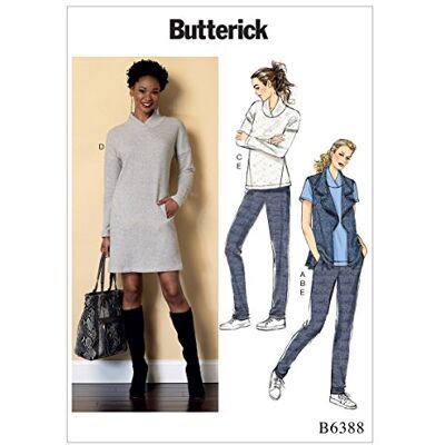 Butterick Patterns MCCALL 's Patterns 6388 ZZ Patrones de Costura para Chaleco Top Vestido y Pantalones, Multicolor, tamaños lrg-XXL Butterick Patterns MCCALL 's Patterns 6388 ZZ Patrones de Costura para Chaleco Top Vestido y Pantalones, Multicolor, tamaños lrg-XXL