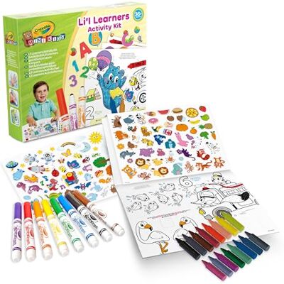 CRAYOLA Mini Kids -Set Actividades Colorea y Aprende, con Rotuladores, Ceras, Libro de Actividades, Pegatinas, Regalo Creativo para Niños y Niñas, Desde 3 años, CRAYOLA Mini Kids -Set Actividades Colorea y Aprende, con Rotuladores, Ceras, Libro de Actividades, Pegatinas, Regalo Creativo para Niños y Niñas, Desde 3 años,