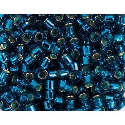 Toho Cuentas japonesas cilindro Treasure plateado azul turquesa 3,3mm.8/0 100gr. Toho Cuentas japonesas cilindro Treasure plateado azul turquesa 3,3mm.8/0 100gr.