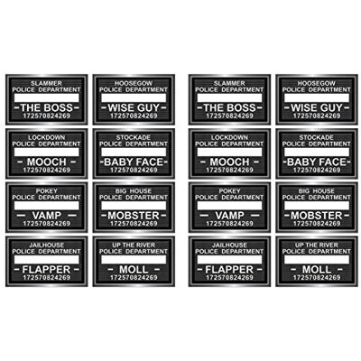 Beistle Speakeasy Mug Shot Photo Fun Signs 16 piezas, 6.5 x 10.5 pulgadas, negro/blanco Beistle Speakeasy Mug Shot Photo Fun Signs 16 piezas, 6.5 x 10.5 pulgadas, negro/blanco