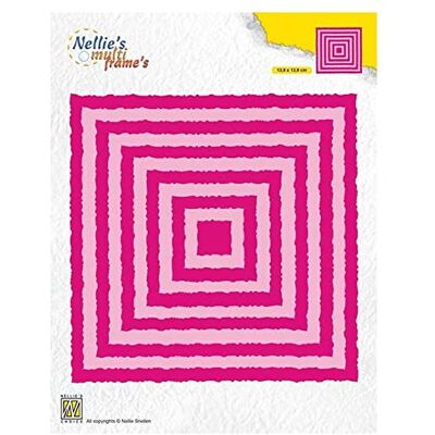 Nellie's Choice Cuadrado-11 Troqueles de Marco Múltiple-13,8 x 13,8 cm-para Hacer Tarjetas, Navidad, Scrapbooking, Manualidades, DIY, Rosa, 138x138mm Nellie's Choice Cuadrado-11 Troqueles de Marco Múltiple-13,8 x 13,8 cm-para Hacer Tarjetas, Navidad, Scrapbooking, Manualidades, DIY, Rosa, 138x138mm