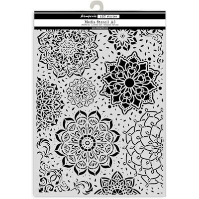 Stamperia Big Stencil A3 for Scrapbooks, Albums, Cards, Bullet Journalling, and More, Flexible Material, Easy to Clean, Perfect for Hobbies, Crafts and Gifting (Art Stories, Mandala) Stamperia Big Stencil A3 for Scrapbooks, Albums, Cards, Bullet Journalling, and More, Flexible Material, Easy to Clean, Perfect for Hobbies, Crafts and Gifting (Art Stories, Mandala)