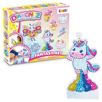 DIAMONDZ CRYSTAL PAINTING DIAMONDZ Diamond Painting: Set de Manualidades con Diamantes para Niños y Adultos Crea Pegatinas Holográficas y Atrapasoles Brillantes (Incluye Herramientas) DIAMONDZ CRYSTAL PAINTING DIAMONDZ Diamond Painting: Set de Manualidades con Diamantes para Niños y Adultos Crea Pegatinas Holográficas y Atrapasoles Brillantes (Incluye Herramientas)