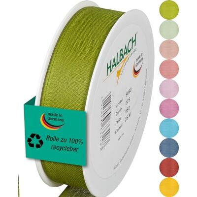 Halbach Seidenbänder Cinta de regalo Ancho 25 mm Longitud 25 m Cinta de lazo fabricada en Alemania Cintas de regalo en una variedad de colores y anchuras, perfecta para envolver y decorar, Halbach Seidenbänder Cinta de regalo Ancho 25 mm Longitud 25 m Cinta de lazo fabricada en Alemania Cintas de regalo en una variedad de colores y anchuras, perfecta para envolver y decorar,