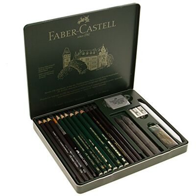 Faber-Castell Set de dibujo Pitt Graphite, 19 piezas Faber-Castell Set de dibujo Pitt Graphite, 19 piezas