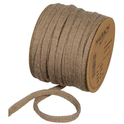 Halbach Tubo de Lana Vegana, 8 mm x 15 m, Color marrón Oscuro Cinta de algodón 100% con certificación Öko-Tex, rafia de algodón para envolver regalos Halbach Tubo de Lana Vegana, 8 mm x 15 m, Color marrón Oscuro Cinta de algodón 100% con certificación Öko-Tex, rafia de algodón para envolver regalos