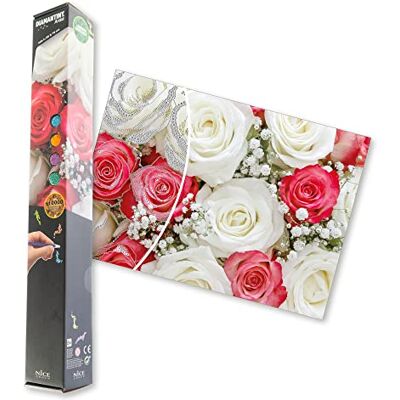 DIAMANTINY Artist 50x70 Bouquet 50x70-Attività Crystal Art, Diamond Painting Kit, Ramo de Flores, Multicolor, Large (Nice Group ) DIAMANTINY Artist 50x70 Bouquet 50x70-Attività Crystal Art, Diamond Painting Kit, Ramo de Flores, Multicolor, Large (Nice Group )