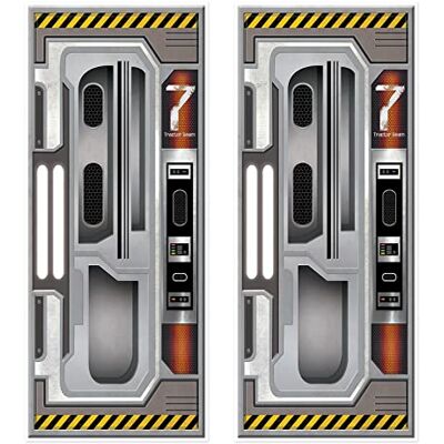 Beistle Cubiertas para Puerta de Nave Espacial, 2 Piezas, 30 Pulgadas x 6 pies, Multicolor Beistle Cubiertas para Puerta de Nave Espacial, 2 Piezas, 30 Pulgadas x 6 pies, Multicolor