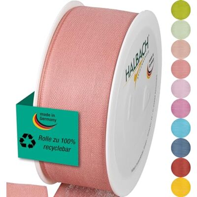 Halbach Seidenbänder Cinta de regalo Ancho 40 mm Longitud 25 m Cinta de lazo fabricada en Alemania Cintas de regalo en variedad de colores y anchos, perfecta para envolver y decorar, color: rosa Halbach Seidenbänder Cinta de regalo Ancho 40 mm Longitud 25 m Cinta de lazo fabricada en Alemania Cintas de regalo en variedad de colores y anchos, perfecta para envolver y decorar, color: rosa