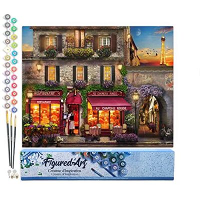 ART Pintar por Numeros Adultos Sombrero rojo Manualidades pintura acrilica Kit Cuadro DIY completo 40x50cm sin bastidor ART Pintar por Numeros Adultos Sombrero rojo Manualidades pintura acrilica Kit Cuadro DIY completo 40x50cm sin bastidor