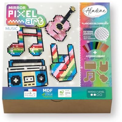 Aladine Kit decorativo decorativo para mosaico, cuadrado, adhesivo, efecto espejo, pintura para manualidades creativas, Aladine Kit decorativo decorativo para mosaico, cuadrado, adhesivo, efecto espejo, pintura para manualidades creativas,