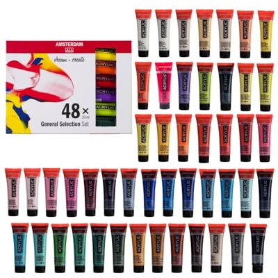 Amsterdam Standard Series Set de Pintura Acrílica para Novatos Set de Prueba (48 x 20 ml) Selección de Colores Básicos Amsterdam Standard Series Set de Pintura Acrílica para Novatos Set de Prueba (48 x 20 ml) Selección de Colores Básicos