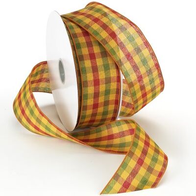 Morex Hayride Wired Plaid Fabric Ribbon, 2-1/2-Inch by 50-Yard Spool, Pumpkin Morex Hayride Wired Plaid Fabric Ribbon, 2-1/2-Inch by 50-Yard Spool, Pumpkin