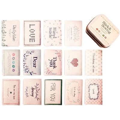 Dailylike Pegatinas piel sintética message 2 diseños surtidos 6x4,7cm. 14u. Dailylike Pegatinas piel sintética message 2 diseños surtidos 6x4,7cm. 14u.