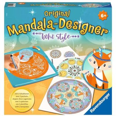 Ravensburger Mandala Designer Midi, Boho style, Edad Recomendada 6+ Ravensburger Mandala Designer Midi, Boho style, Edad Recomendada 6+
