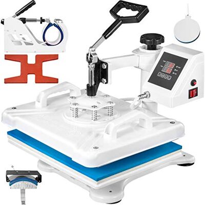 VEVOR Prensa de calor 5 en , 29 x 38 cm, prensa de calor, prensa en caliente con temporizador digital preciso y control de temperatura de 360 grados, máquina de prensado en caliente blanca para VEVOR Prensa de calor 5 en , 29 x 38 cm, prensa de calor, prensa en caliente con temporizador digital preciso y control de temperatura de 360 grados, máquina de prensado en caliente blanca para