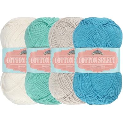 BambooMN JubileeYarn Cotton Select Yarn Sport Weight 50g/Skein Inspiration Assortment 88-4 Skeins BambooMN JubileeYarn Cotton Select Yarn Sport Weight 50g/Skein Inspiration Assortment 88-4 Skeins