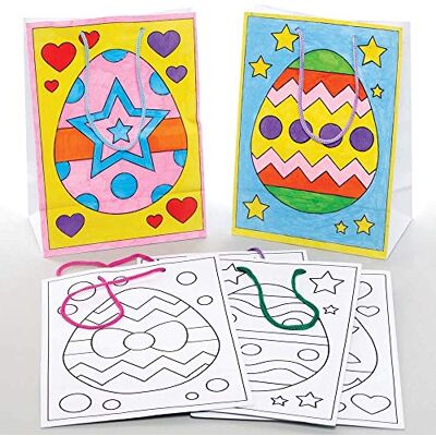 Baker Ross Bolsas de Regalos de Huevos de Pascua Paquete de 8, Material para Manualidades de Pascua () Baker Ross Bolsas de Regalos de Huevos de Pascua Paquete de 8, Material para Manualidades de Pascua ()
