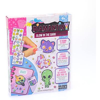 DIAMANTINY Deco Stickers Fluo, Pegatinas Efecto Mosaico 3D para decorar con Fluo Gems DIAMANTINY Deco Stickers Fluo, Pegatinas Efecto Mosaico 3D para decorar con Fluo Gems