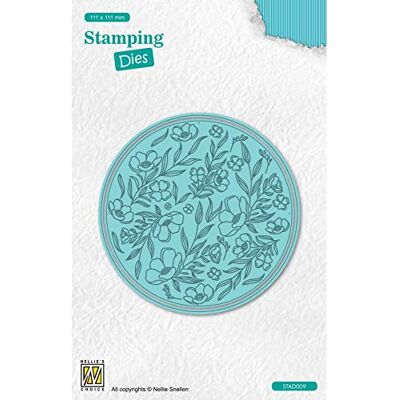 Nellie's Choice Troquel con Embossing, Flores Stamping Die, 11,1 x 11,1 cm Círculo, para Tarjetas, Navidad, Scrapbooking, Manualidades, DIY Nellie's Choice Troquel con Embossing, Flores Stamping Die, 11,1 x 11,1 cm Círculo, para Tarjetas, Navidad, Scrapbooking, Manualidades, DIY