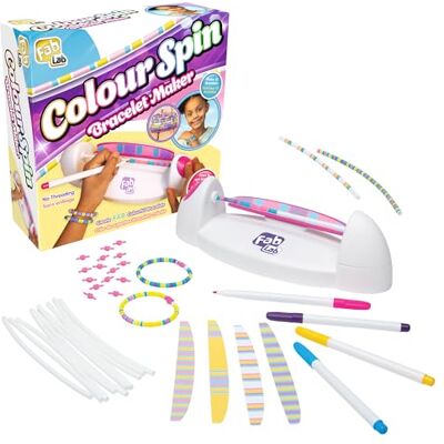 Goliath - FABLAB Colour Spin Bracelet Maker – Máquina para Crear Pulseras de Moda – Kit DIY para Niños desde 6 Años – Actividad Creativa Rápida y Fácil – Idea de Regalo, Multicolor () Goliath - FABLAB Colour Spin Bracelet Maker – Máquina para Crear Pulseras de Moda – Kit DIY para Niños desde 6 Años – Actividad Creativa Rápida y Fácil – Idea de Regalo, Multicolor ()