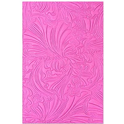 Sizzix Carpeta en relieve con impresiones texturizadas tridimensionales con flores abstractas Sizzix Carpeta en relieve con impresiones texturizadas tridimensionales con flores abstractas