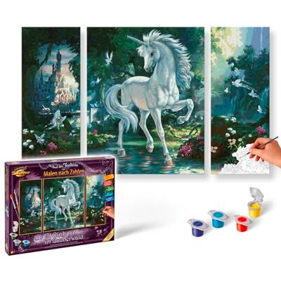 Schipper Pintura por números Unicornio en el Bosque Encantado Pinturas para Adultos Incluye Pinceles y Pinturas Acrílicas Tríptico 50x80 cm Schipper Pintura por números Unicornio en el Bosque Encantado Pinturas para Adultos Incluye Pinceles y Pinturas Acrílicas Tríptico 50x80 cm