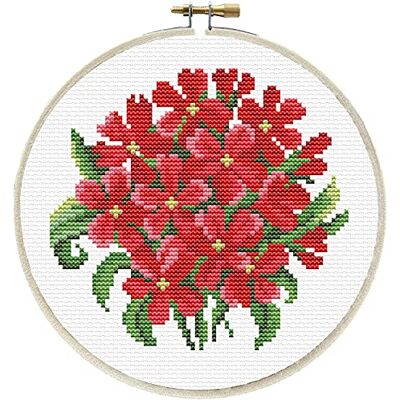 Pracht Creatives Hobby Ladybird Red Bouquet Kit de punto largo con marco de bordado de 15,2 cm de diámetro, juego completo para bordado redondo, pasatiempo artesanal para adultos y niños a partir de 8 años Pracht Creatives Hobby Ladybird Red Bouquet Kit de punto largo con marco de bordado de 15,2 cm de diámetro, juego completo para bordado redondo, pasatiempo artesanal para adultos y niños a partir de 8 años