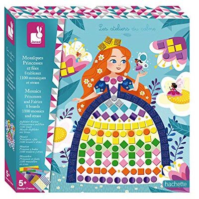 Janod Estuche Mosaicos Princesas y Hadas Les Ateliers Du Calme Kit Infantil de Manualidades Creativas Desarrolla la Motricidad Fina y la Concentración A Partir de 5 Años, Janod Estuche Mosaicos Princesas y Hadas Les Ateliers Du Calme Kit Infantil de Manualidades Creativas Desarrolla la Motricidad Fina y la Concentración A Partir de 5 Años,