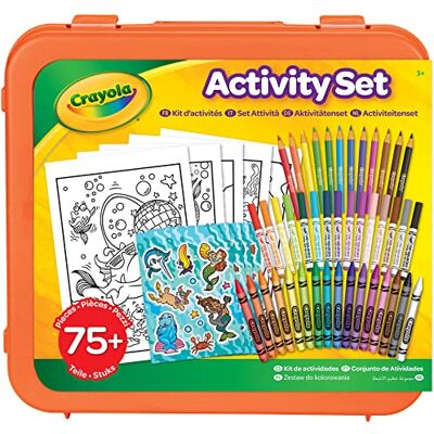 CRAYOLA - Maletín para Colorear, Rotuladores Lavables, Ceras, Lápices, 95 Piezas, Actividad Creativa para Niños, Colores Surtidos, 04-1089 CRAYOLA - Maletín para Colorear, Rotuladores Lavables, Ceras, Lápices, 95 Piezas, Actividad Creativa para Niños, Colores Surtidos, 04-1089