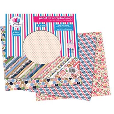 DOHE -Pack de 22 Papeles, diseño Too Cute, Multicolor, () DOHE -Pack de 22 Papeles, diseño Too Cute, Multicolor, ()
