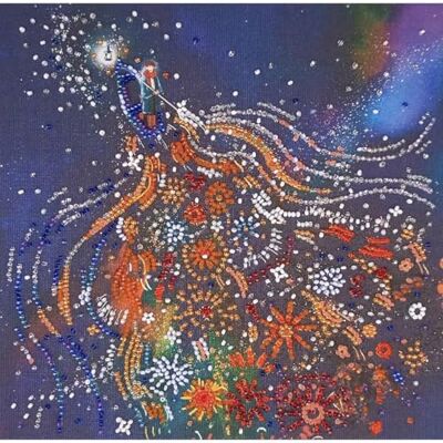 ART Juego de Bordado con Perlas, Algodón, Multicolor, 20x21cm ART Juego de Bordado con Perlas, Algodón, Multicolor, 20x21cm