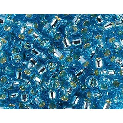 Toho Cuentas japonesas cilindro Treasure plateado azul 3,3mm.8/0 100gr. Toho Cuentas japonesas cilindro Treasure plateado azul 3,3mm.8/0 100gr.