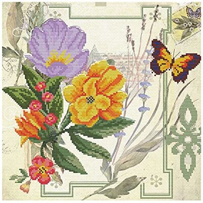 Pracht Creatives Hobby Ladybird Kit completo de punto de cruz de peonías, 32,2 x 32,2 cm, kit completo de punto de cruz, para adultos y niños a partir de 8 años Pracht Creatives Hobby Ladybird Kit completo de punto de cruz de peonías, 32,2 x 32,2 cm, kit completo de punto de cruz, para adultos y niños a partir de 8 años