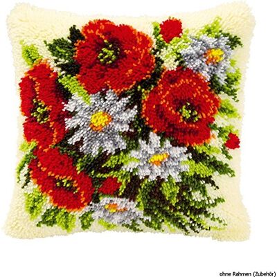 Vervaco Kit Cojin Gancho De Pestillo Cojin Decorativo RAMO DE FLORES DIY Manualidades Adultos Set Creativo Regalo Bordado Kit Principiantes ca. 40 x 40 cm Latch Hook Embroidery Vervaco Kit Cojin Gancho De Pestillo Cojin Decorativo RAMO DE FLORES DIY Manualidades Adultos Set Creativo Regalo Bordado Kit Principiantes ca. 40 x 40 cm Latch Hook Embroidery
