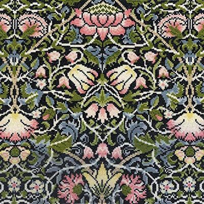 Bothy Threads William Morris campanula Kit de punto de cruz - Kit de punto de cruz Bothy Threads William Morris campanula Kit de punto de cruz - Kit de punto de cruz