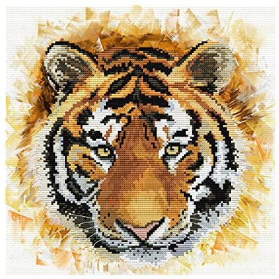 Pracht Creatives Hobby Ladybird Kit de punto de cruz (30,5 x 30,5 cm), diseño de tigre Pracht Creatives Hobby Ladybird Kit de punto de cruz (30,5 x 30,5 cm), diseño de tigre
