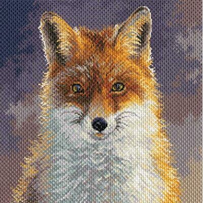 ART Foxy Estampado Aida para Bordado de Cruz, algodón, Multicolor, 34 x 34cm ART Foxy Estampado Aida para Bordado de Cruz, algodón, Multicolor, 34 x 34cm