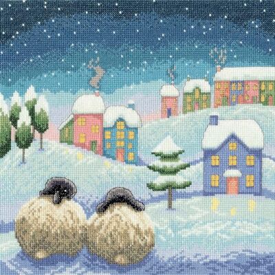 Bothy Threads Kit de punto de cruz contado: hay lugar de nieve como el hogar Bothy Threads Kit de punto de cruz contado: hay lugar de nieve como el hogar