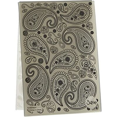 Sizzix Carpeta en relieve con textura 3D, diseño de cachemira de Georgie Evans Sizzix Carpeta en relieve con textura 3D, diseño de cachemira de Georgie Evans