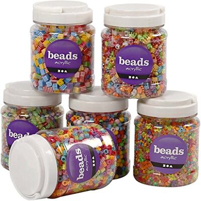 Creativ Mezcla de cuentas, tamaño 7 – 10 mm, 6 x 700 ml Creativ Mezcla de cuentas, tamaño 7 – 10 mm, 6 x 700 ml