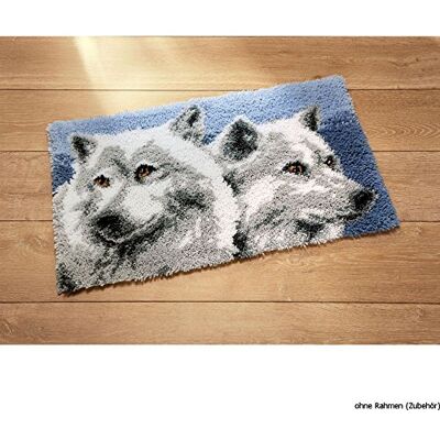 Vervaco Kit Alfombra Gancho De Pestillo Alfombras De Habitacion Cabeza DE Lobos DIY Manualidades Adultos Set Creativo Regalo Bordado Kit Principiantes ca. 70 x 45 cm Latch Hook Embroidery Vervaco Kit Alfombra Gancho De Pestillo Alfombras De Habitacion Cabeza DE Lobos DIY Manualidades Adultos Set Creativo Regalo Bordado Kit Principiantes ca. 70 x 45 cm Latch Hook Embroidery