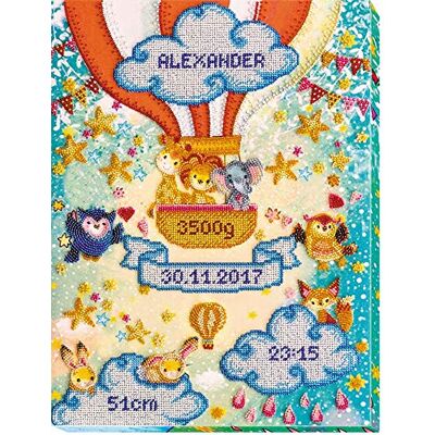 ART Juego de Bordado con Perlas, Algodón, Multicolor, 40x19cm ART Juego de Bordado con Perlas, Algodón, Multicolor, 40x19cm