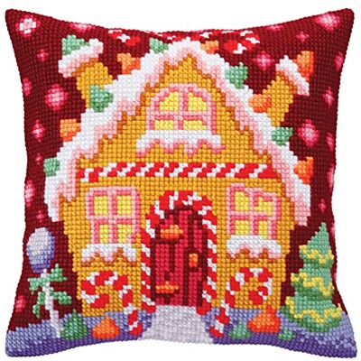 RTO Kit de cojín de punto de cruz de pan de jengibre, artículo: 5 392 Colección D'Art Tamaño 40x40 cm. RTO Kit de cojín de punto de cruz de pan de jengibre, artículo: 5 392 Colección D'Art Tamaño 40x40 cm.
