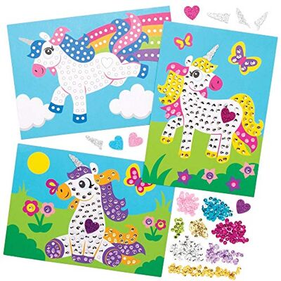 Baker Ross Kits de Imágenes de Lentejuelas Unicornio (paquete de 4) Arte y manualidades para niños para hacer y decorar Baker Ross Kits de Imágenes de Lentejuelas Unicornio (paquete de 4) Arte y manualidades para niños para hacer y decorar