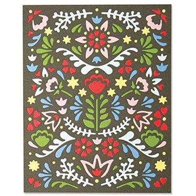 Sizzix Troquel Thinlits Máscara estilo Folk de Lisa Jones, Talla única Sizzix Troquel Thinlits Máscara estilo Folk de Lisa Jones, Talla única